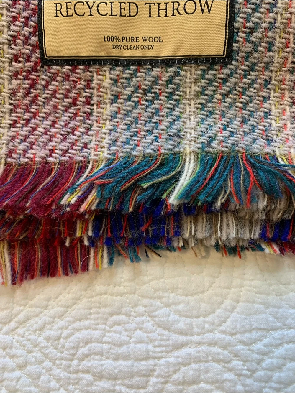 Blarney Woollen Mills Recycled Wool Plaid Throw